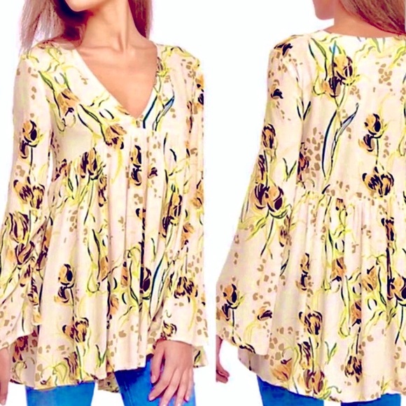 🌺🎉HP🎉🌺 NWT Free People Bella Floral Print Top - Picture 8 of 15